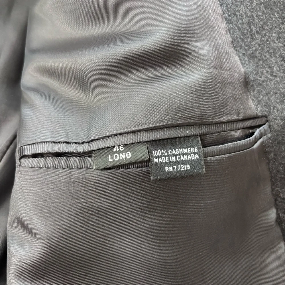 Pavone Cashmere Jacket Mens‎ 46L Cashmere Black Blazer Sport Coat Classic